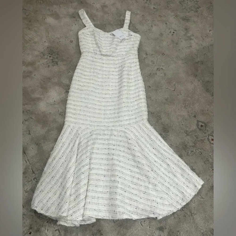 MISA LOS ANGELES Elke Dress in Winter White Size Medium NWT $540 - Picture 5 of 12